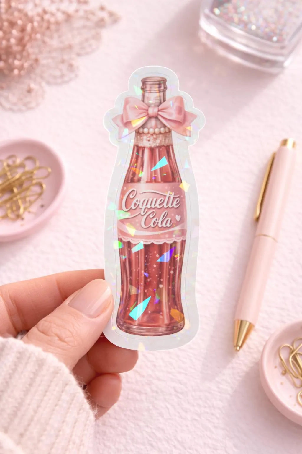 Pink Coquette Cola Sticker