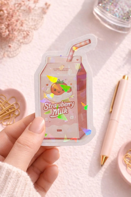 Pink Strawberry Milk Carton